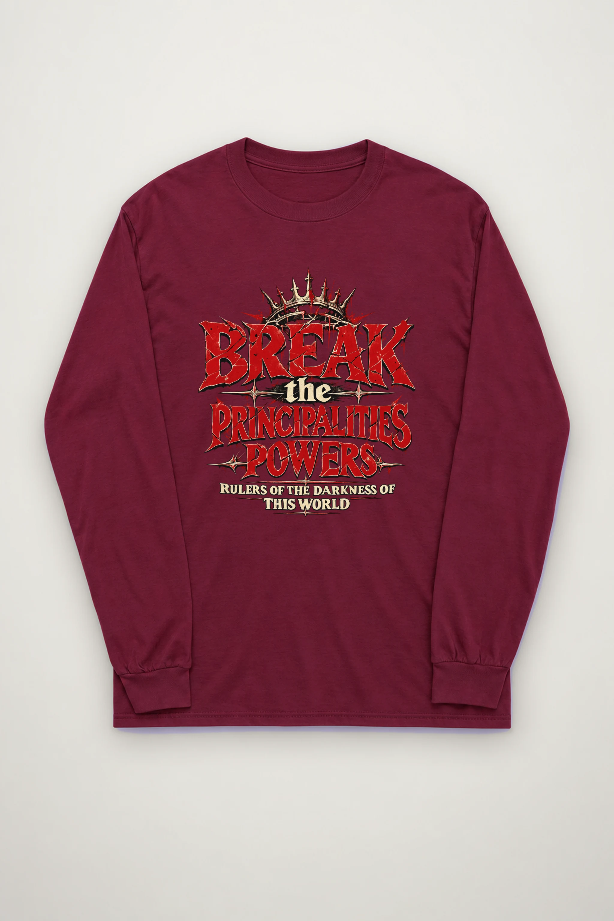 "Crowned Gothic Declaration" Unisex Longsleeve T-shirt