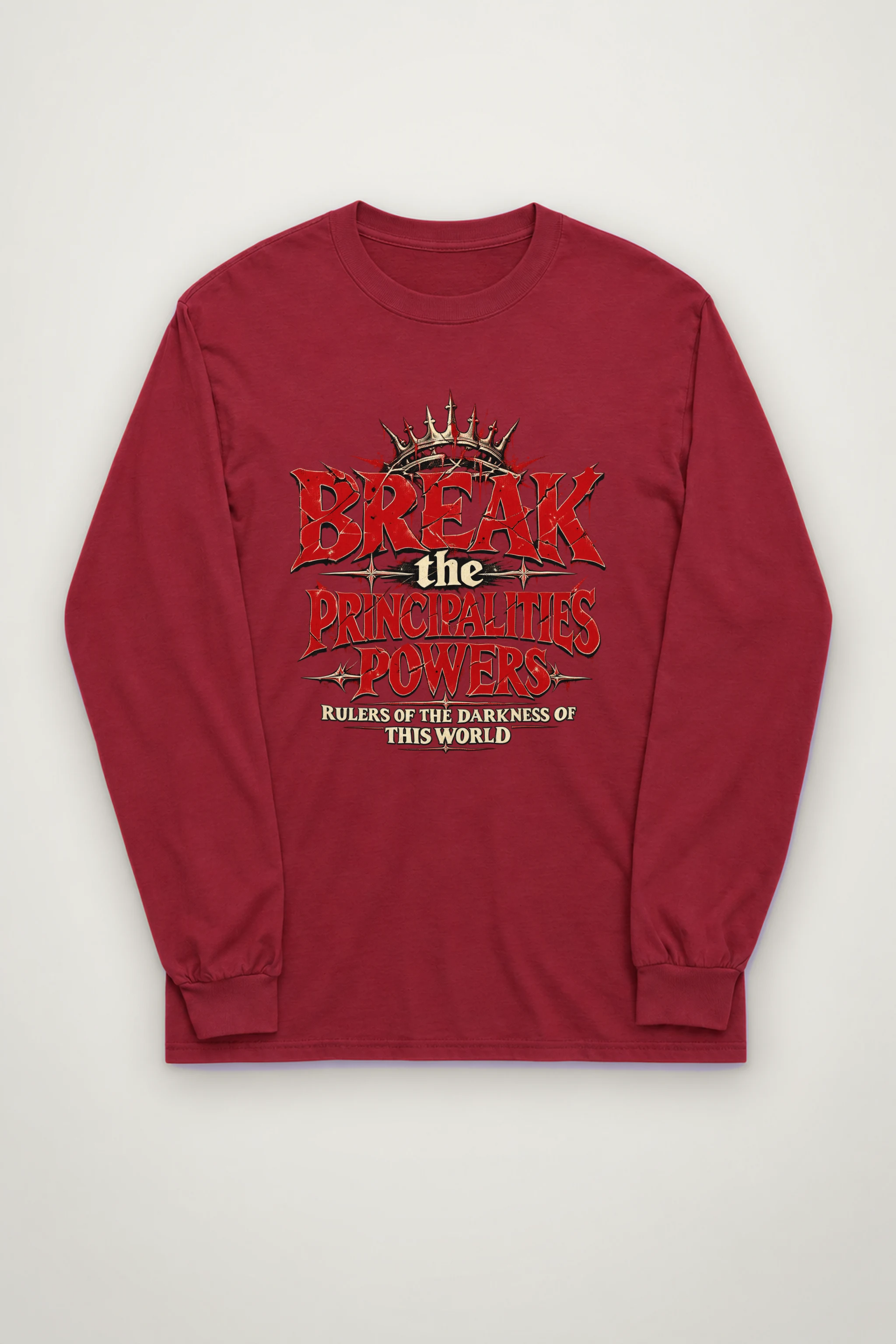 "Crowned Gothic Declaration" Unisex Longsleeve T-shirt