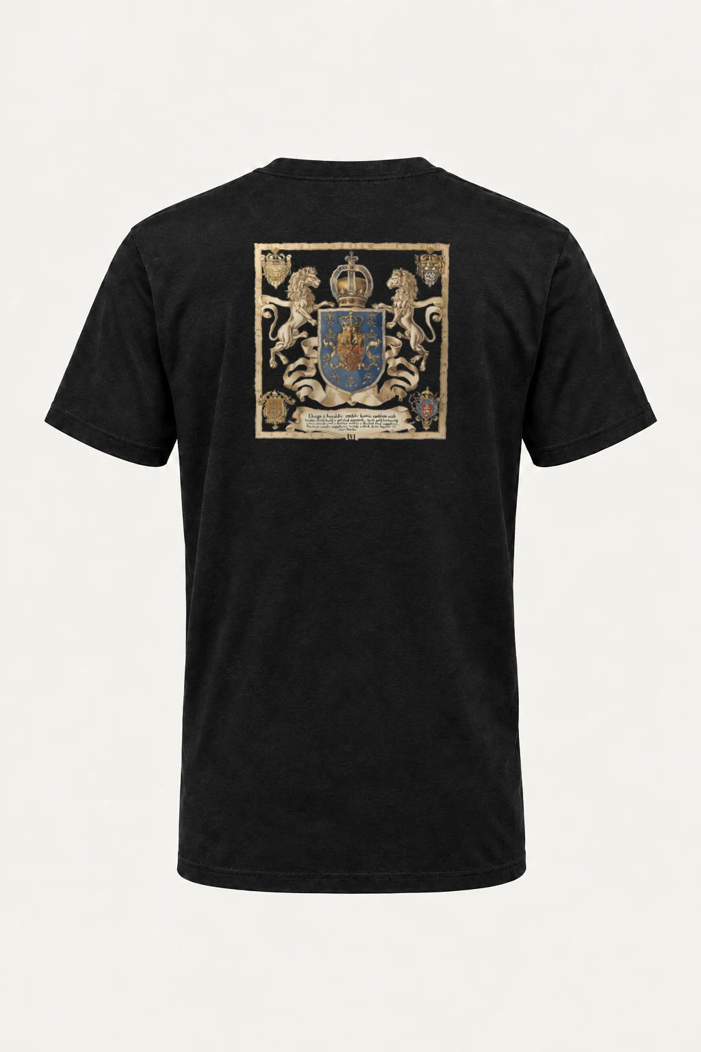 "Crowned Lions Emblem" Heavyweight Unisex Crewneck T-shirt | Gildan 5000