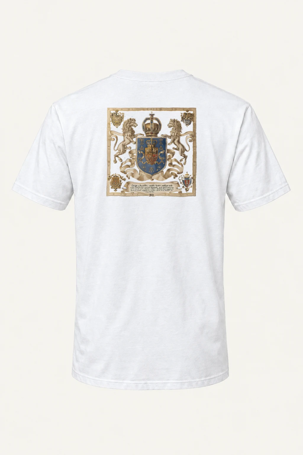"Crowned Lions Emblem" Heavyweight Unisex Crewneck T-shirt | Gildan 5000