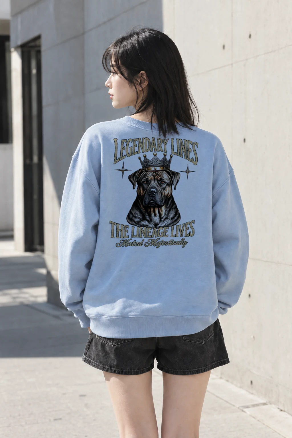 "Crowned Mastiff" Heavy Blend Unisex Crewneck Sweatshirt | Gildan 18000