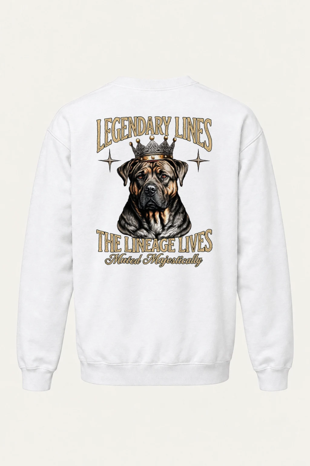 "Crowned Mastiff" Heavy Blend Unisex Crewneck Sweatshirt | Gildan 18000