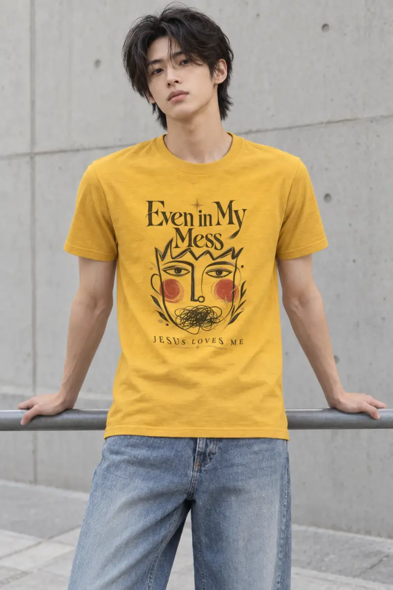 "Crowned Mess Portrait" Heavyweight Unisex Crewneck T-shirt