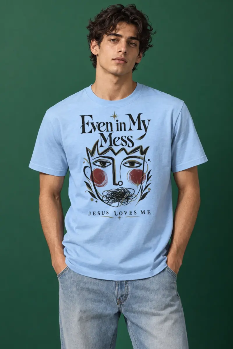"Crowned Mess Portrait" Heavyweight Unisex Crewneck T-shirt | Gildan 5000