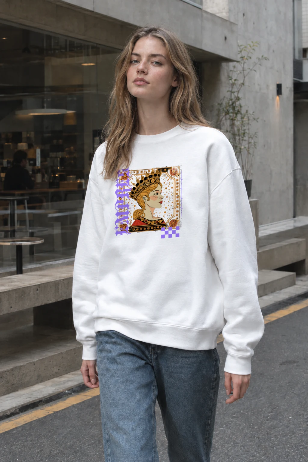 "Crowned Muse" Heavy Blend Unisex Crewneck Sweatshirt | Gildan 18000