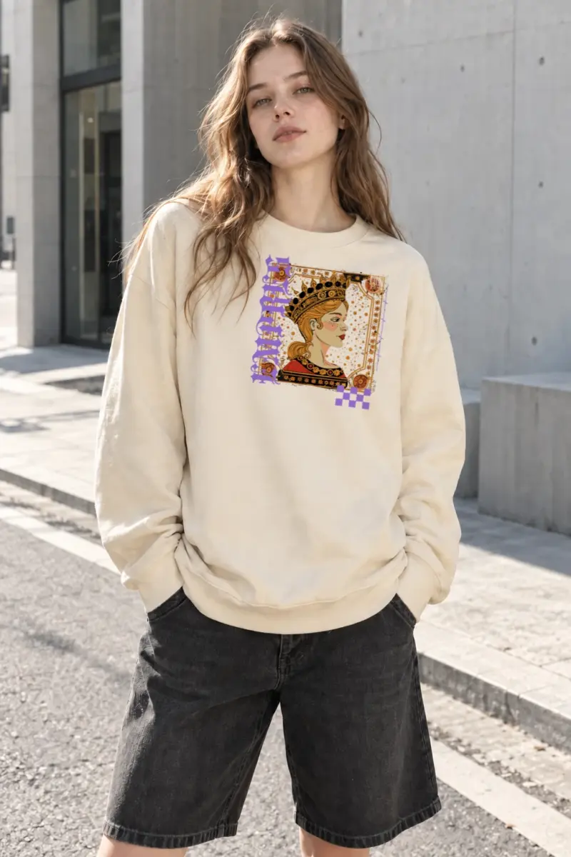 "Crowned Nouveau" Unisex Sponge Fleece Crewneck Sweatshirt | Bella + Canvas 3901