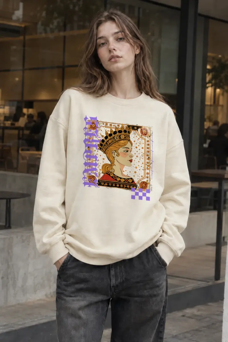 "Crowned Nouveau" Unisex Sponge Fleece Crewneck Sweatshirt | Bella + Canvas 3901
