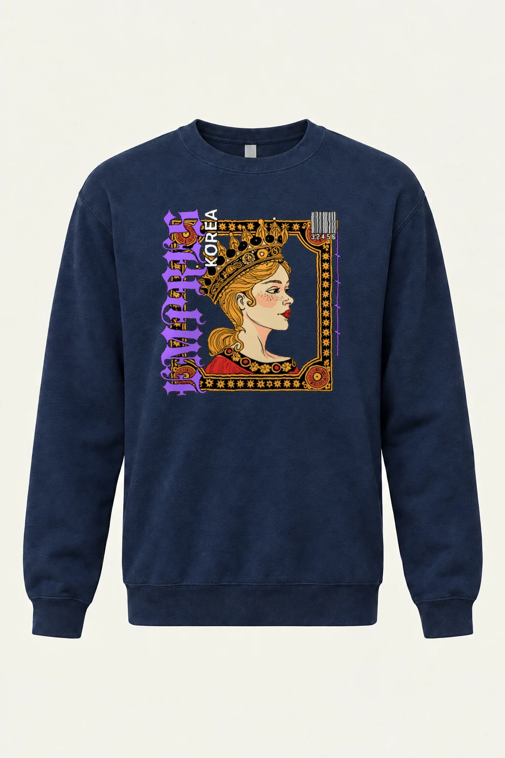 "Crowned Royal Portrait" Heavy Blend Unisex Crewneck Sweatshirt | Gildan 18000
