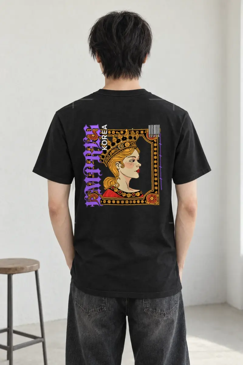 "Crowned Royal Portrait" Heavyweight Unisex Crewneck T-shirt