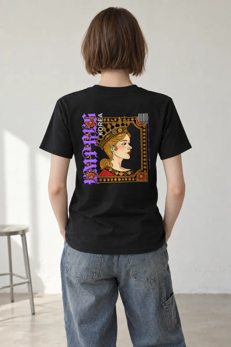 "Crowned Royal Portrait" Heavyweight Unisex Crewneck T-shirt