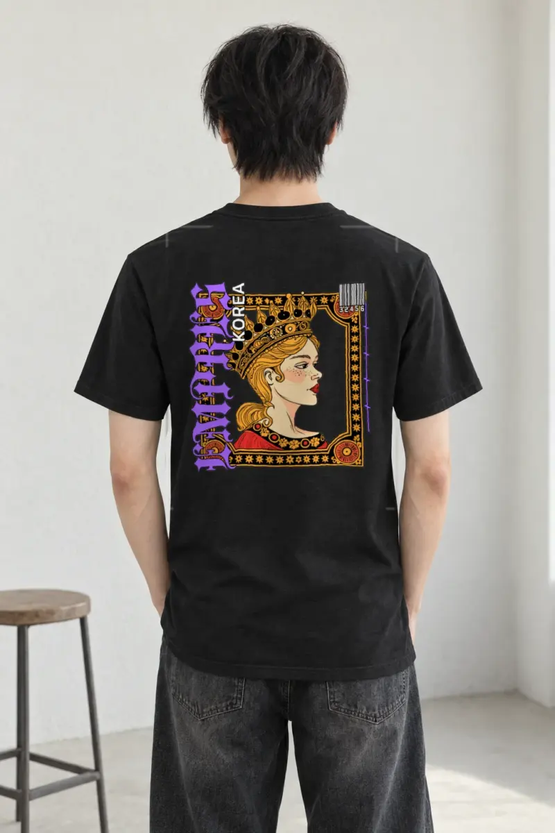 "Crowned Royal Portrait" Heavyweight Unisex Crewneck T-shirt