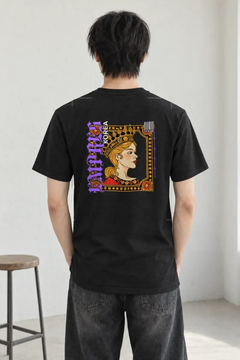 "Crowned Royal Portrait" Heavyweight Unisex Crewneck T-shirt