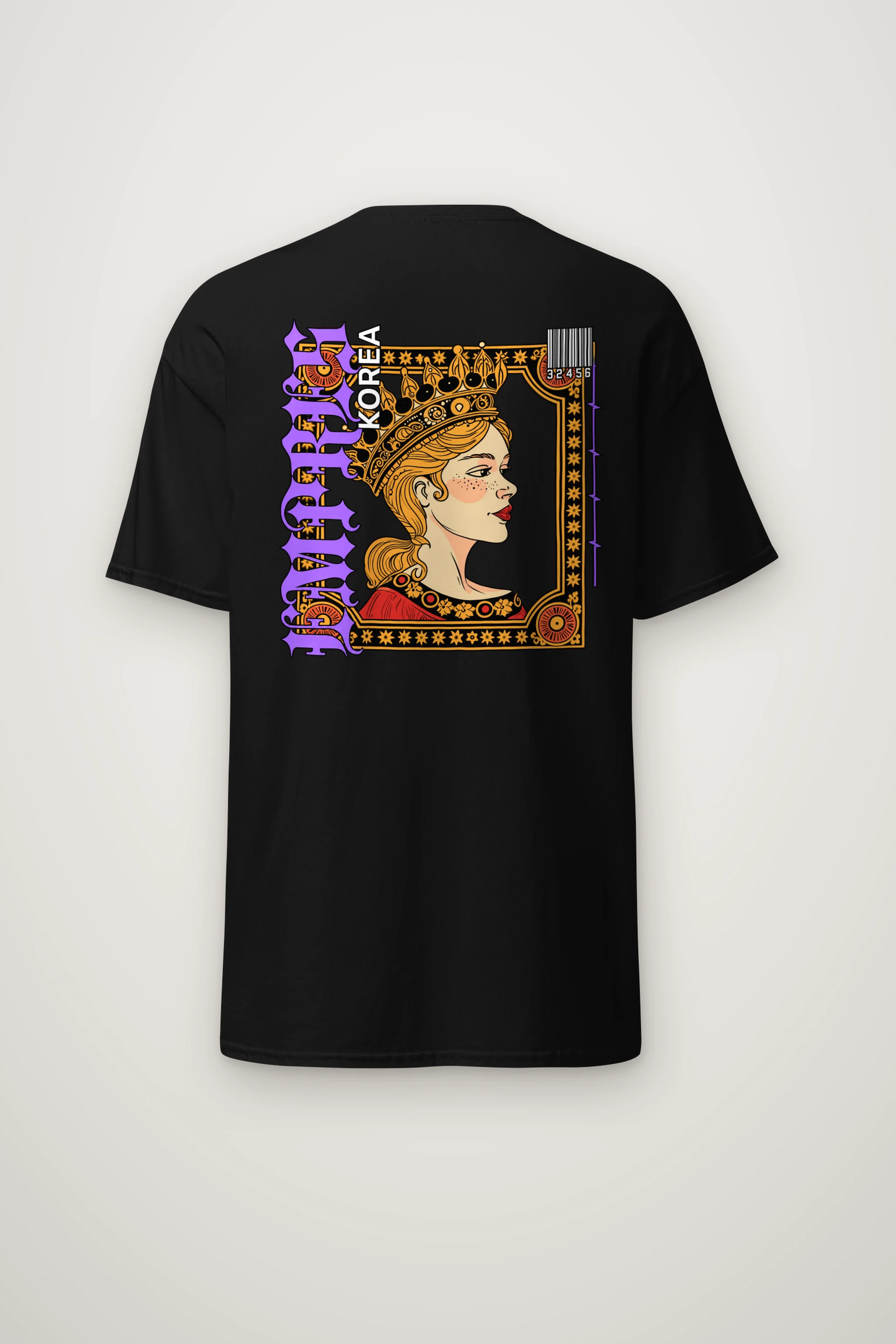 "Crowned Royal Portrait" Heavyweight Unisex Crewneck T-shirt