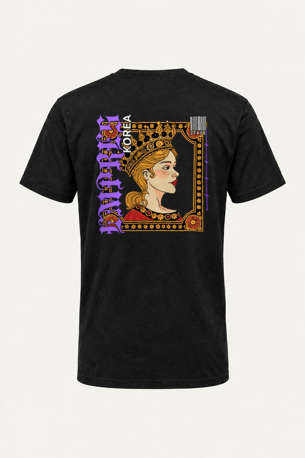 "Crowned Royal Portrait" Heavyweight Unisex Crewneck T-shirt | Gildan 5000