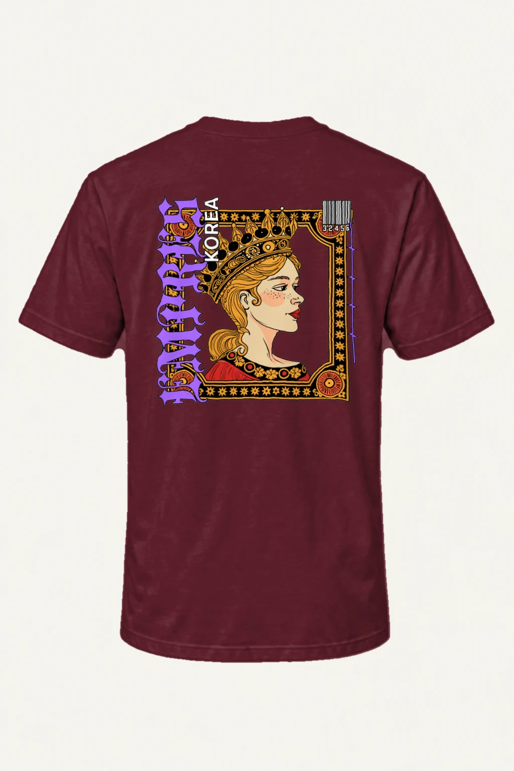 "Crowned Royal Portrait" Heavyweight Unisex Crewneck T-shirt | Gildan 5000