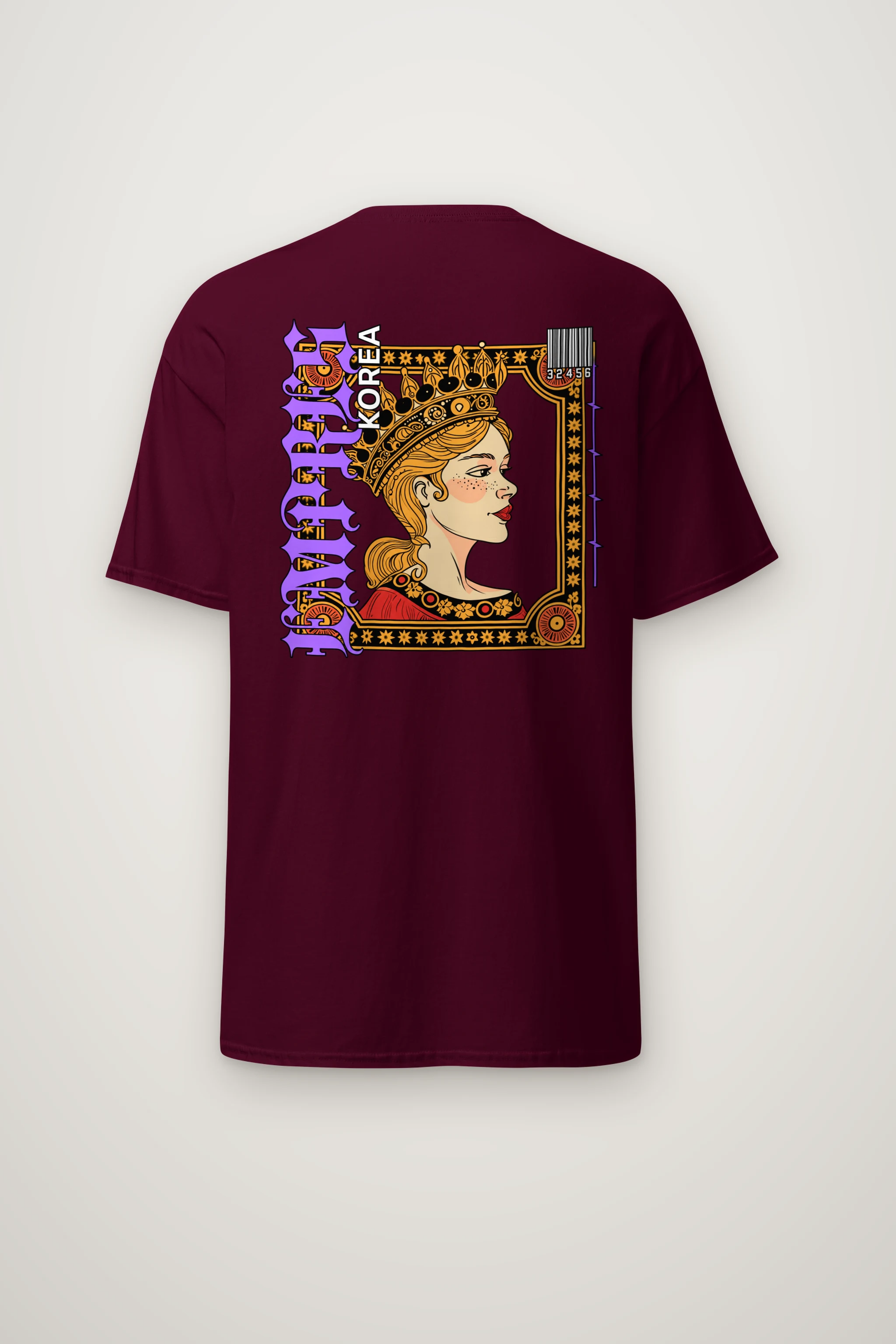 "Crowned Royal Portrait" Heavyweight Unisex Crewneck T-shirt