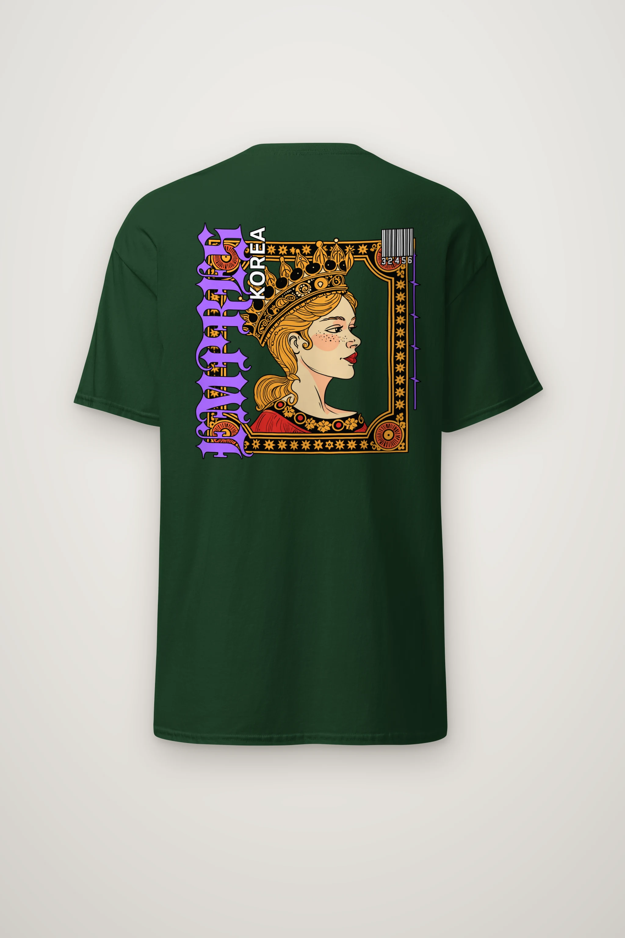 "Crowned Royal Portrait" Heavyweight Unisex Crewneck T-shirt