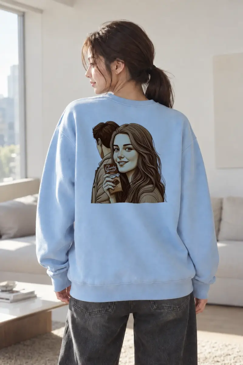 "Crunchy Chocolate" Heavy Blend Unisex Crewneck Sweatshirt | Gildan 18000