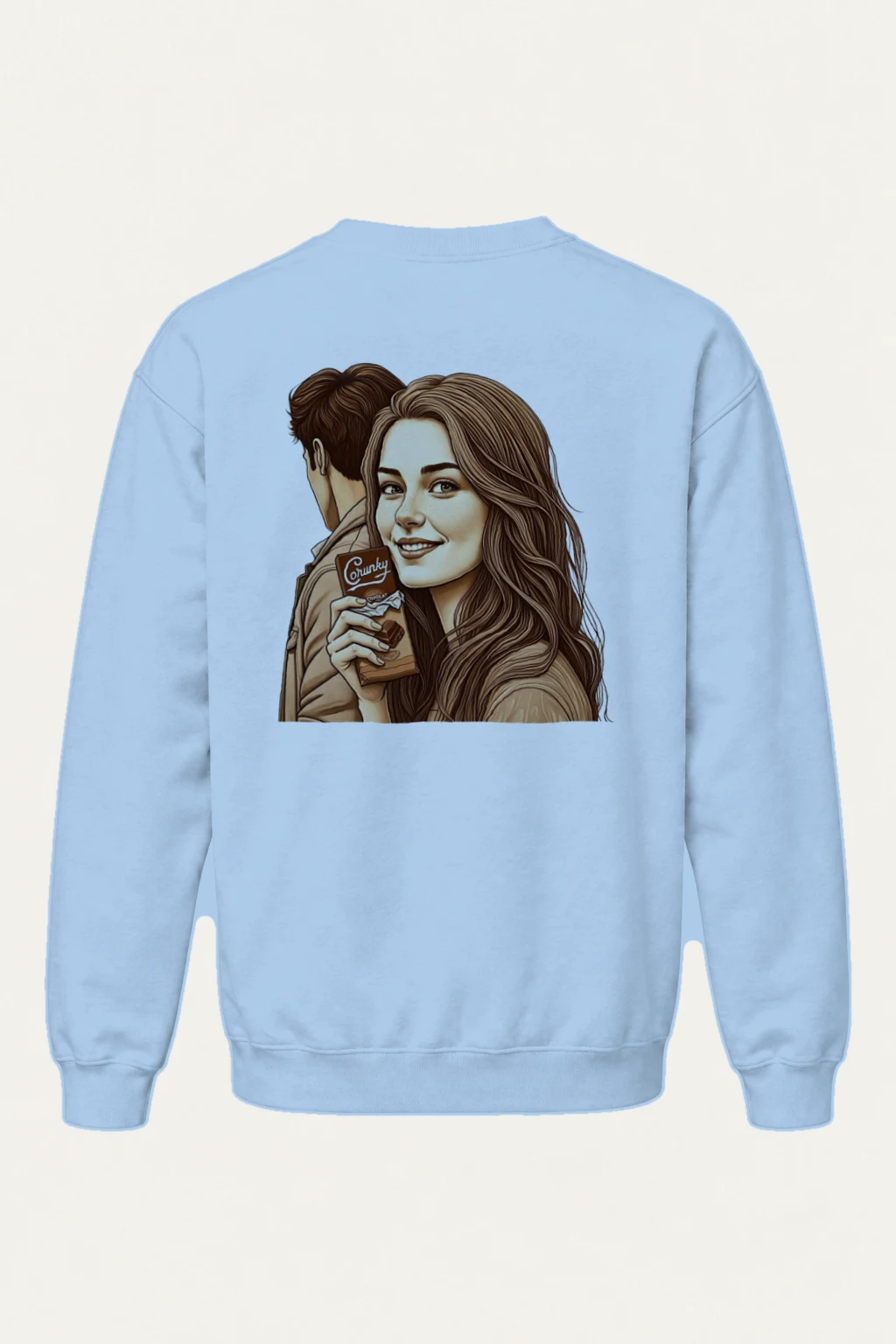 "Crunchy Chocolate" Heavy Blend Unisex Crewneck Sweatshirt | Gildan 18000