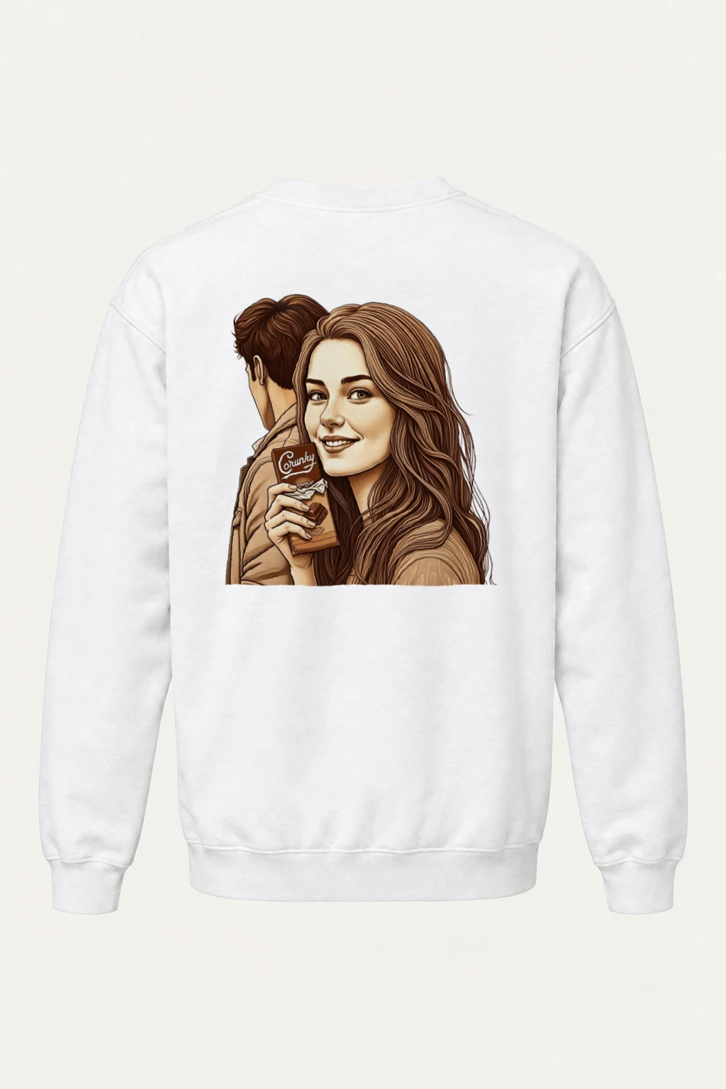 "Crunchy Chocolate" Heavy Blend Unisex Crewneck Sweatshirt | Gildan 18000
