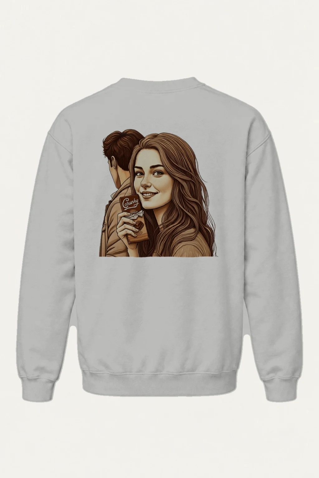 "Crunchy Chocolate" Heavy Blend Unisex Crewneck Sweatshirt | Gildan 18000