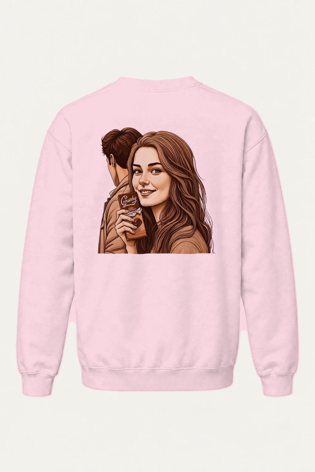 "Crunchy Chocolate" Heavy Blend Unisex Crewneck Sweatshirt | Gildan 18000