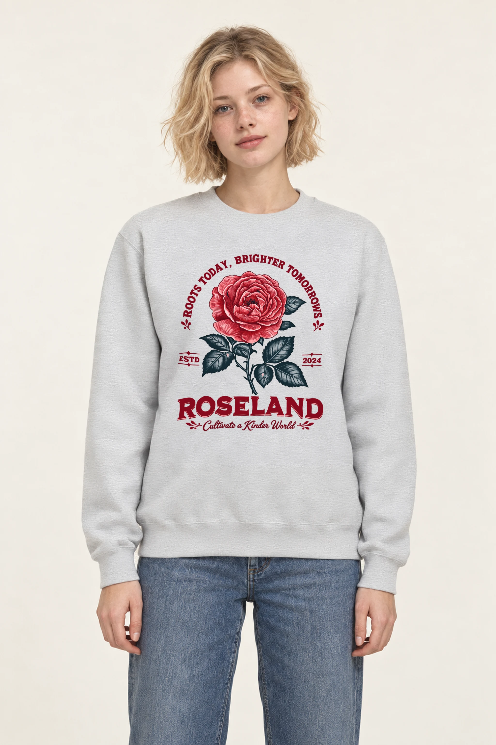 "Cultivate A Kinder World" 1 Crewneck Sweatshirt