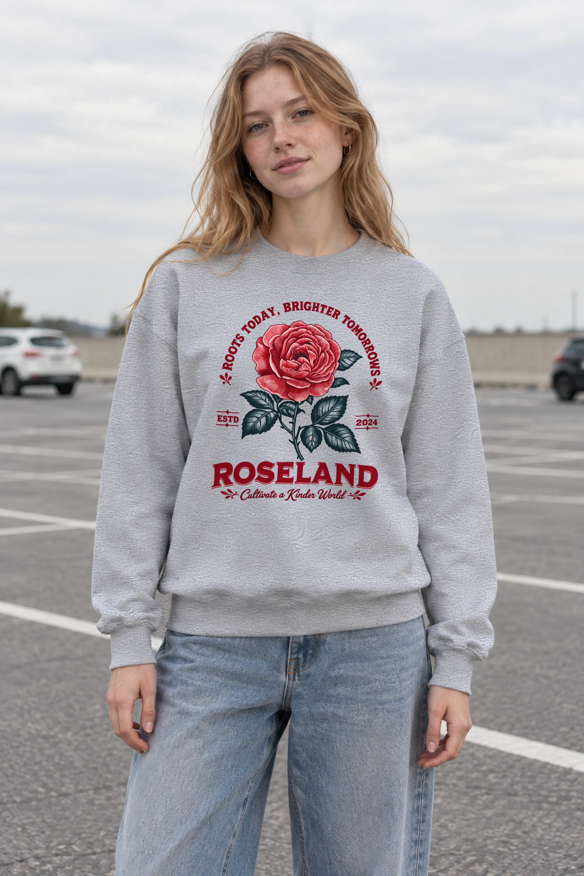 "Cultivate A Kinder World" 1 Crewneck Sweatshirt