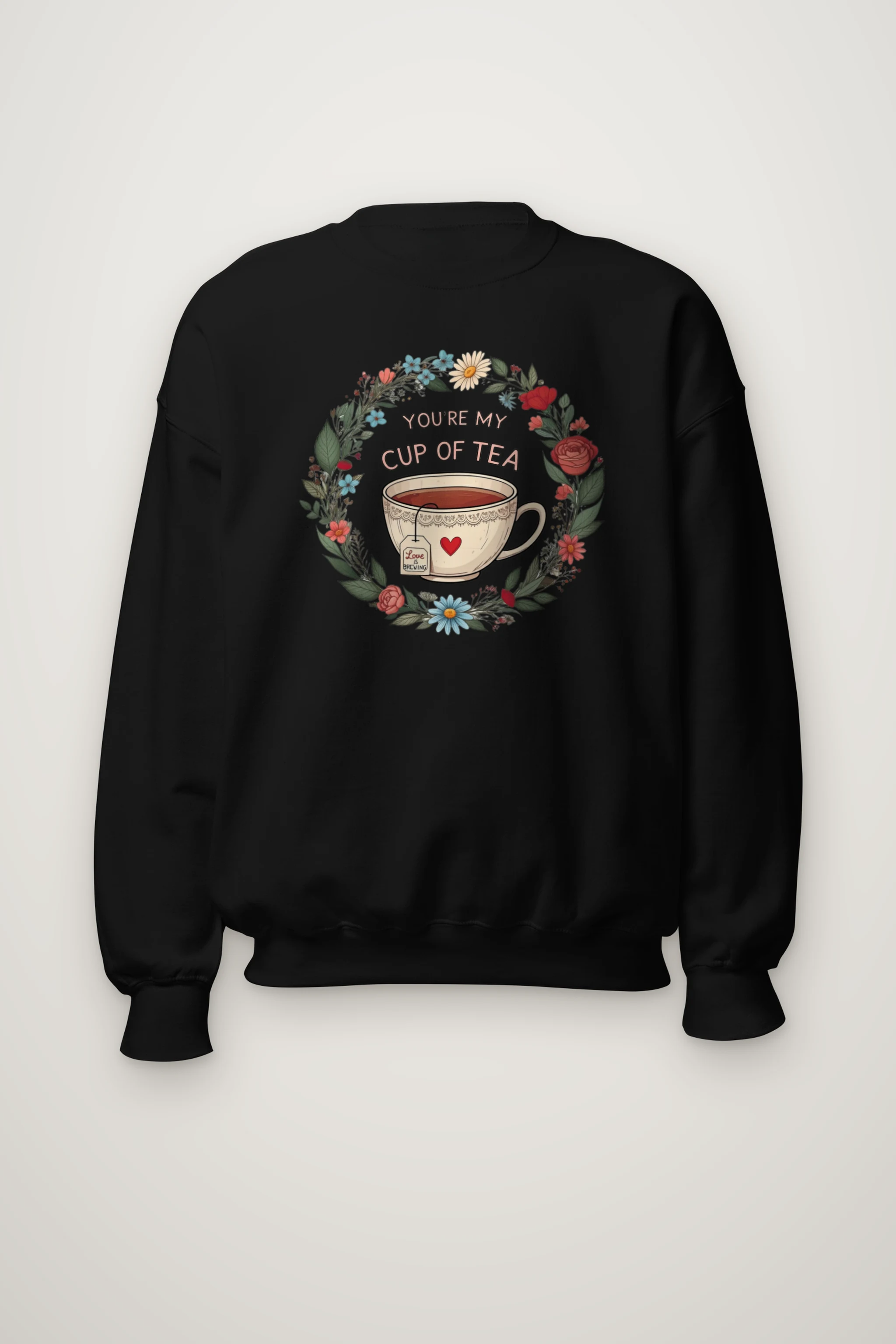 "Cup Of Tea" Heavy Blend Unisex Crewneck Sweatshirt