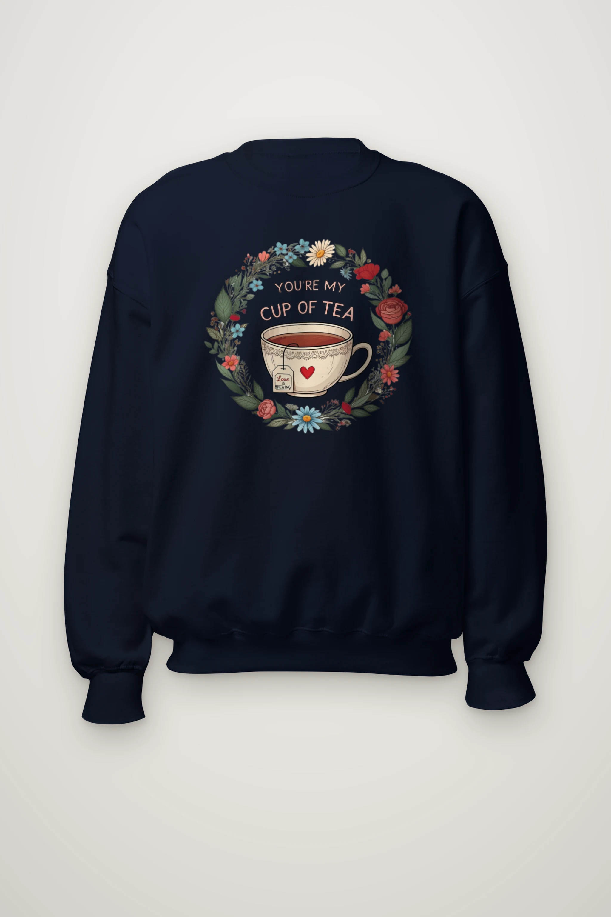 "Cup Of Tea" Heavy Blend Unisex Crewneck Sweatshirt