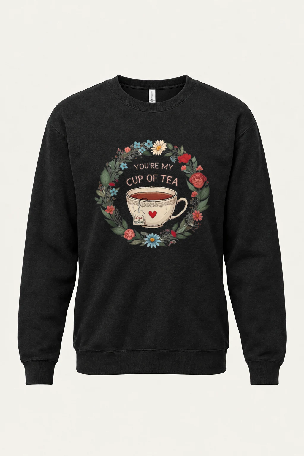"Cup Of Tea" Heavy Blend Unisex Crewneck Sweatshirt | Gildan 18000