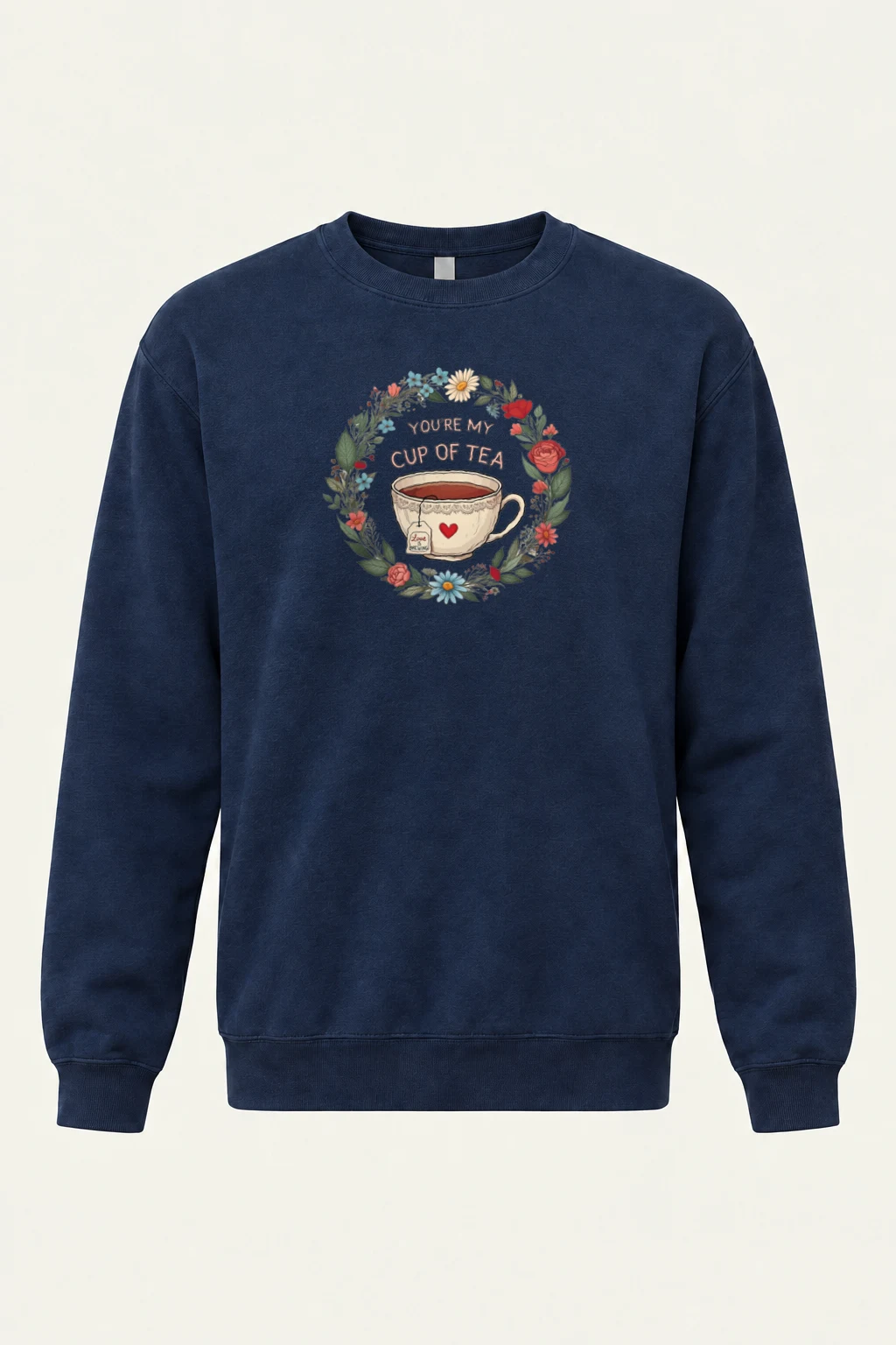 "Cup Of Tea" Heavy Blend Unisex Crewneck Sweatshirt | Gildan 18000