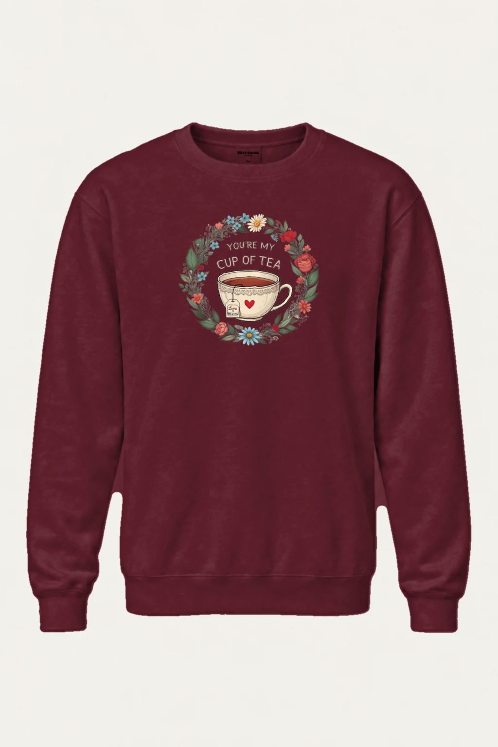 "Cup Of Tea" Heavy Blend Unisex Crewneck Sweatshirt | Gildan 18000