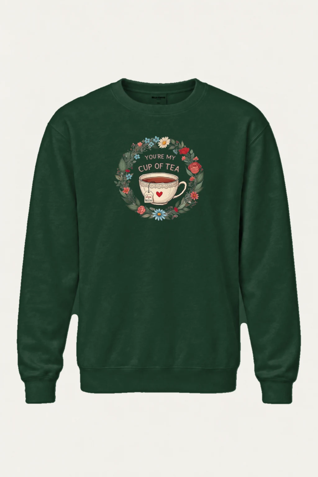 "Cup Of Tea" Heavy Blend Unisex Crewneck Sweatshirt | Gildan 18000