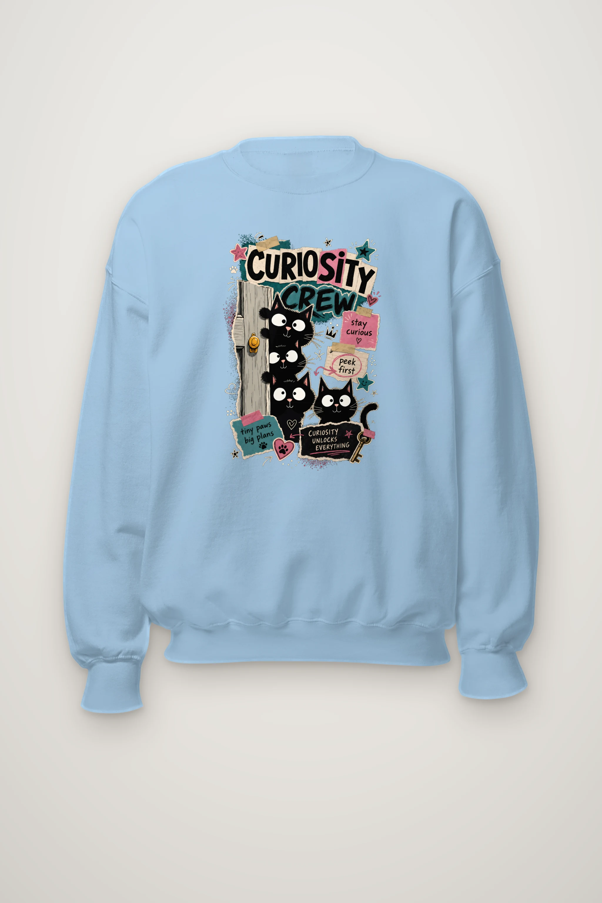 "Curiosity Crew Cats" Heavy Blend Unisex Crewneck Sweatshirt