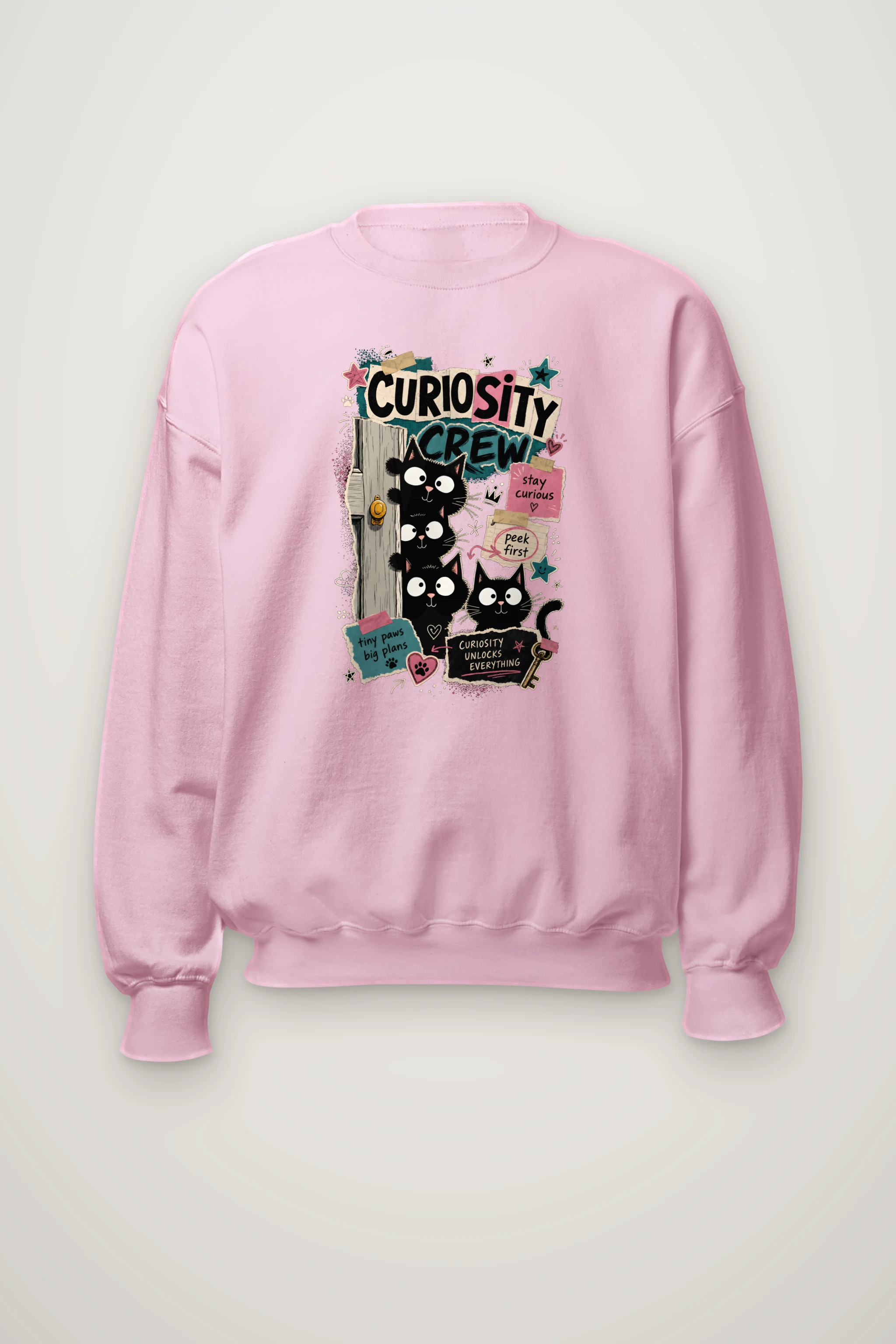 "Curiosity Crew Cats" Heavy Blend Unisex Crewneck Sweatshirt