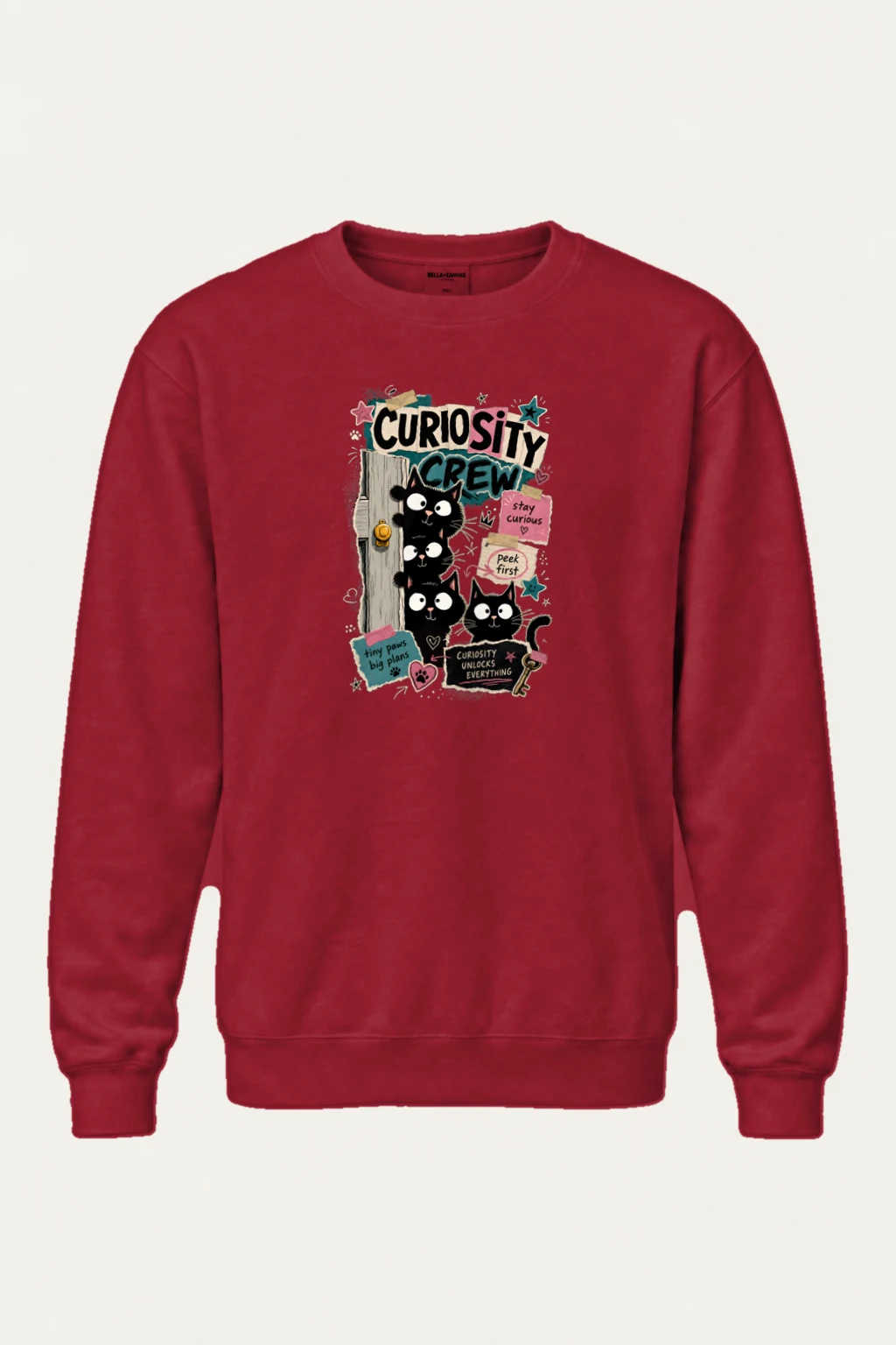 "Curiosity Crew Cats" Heavy Blend Unisex Crewneck Sweatshirt | Gildan 18000