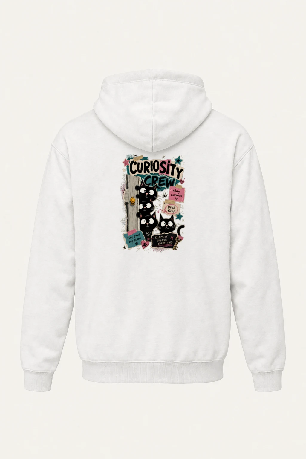 "Curiosity Crew Cats" Heavy Blend Unisex Pullover Hoodie | Gildan 18500