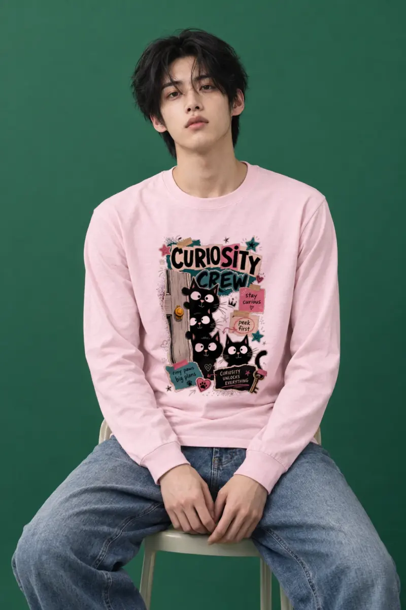 "Curiosity Crew Cats" Unisex Longsleeve T-shirt
