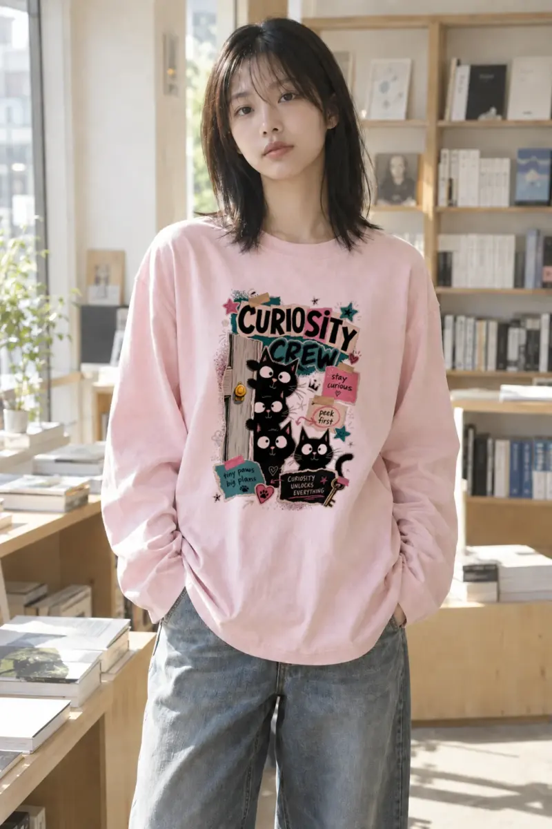 "Curiosity Crew Cats" Unisex Longsleeve T-shirt | Gildan 2400