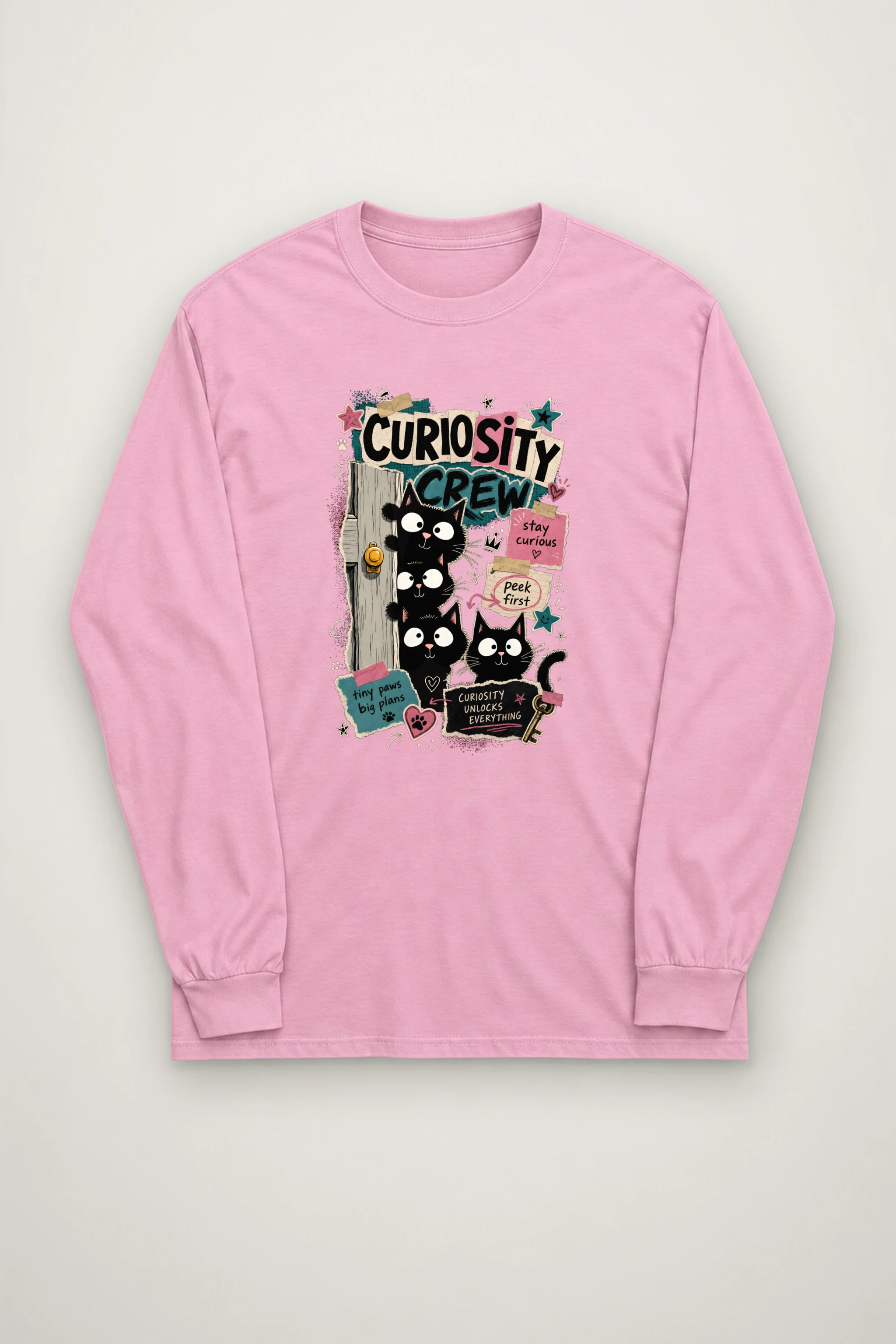 "Curiosity Crew Cats" Unisex Longsleeve T-shirt