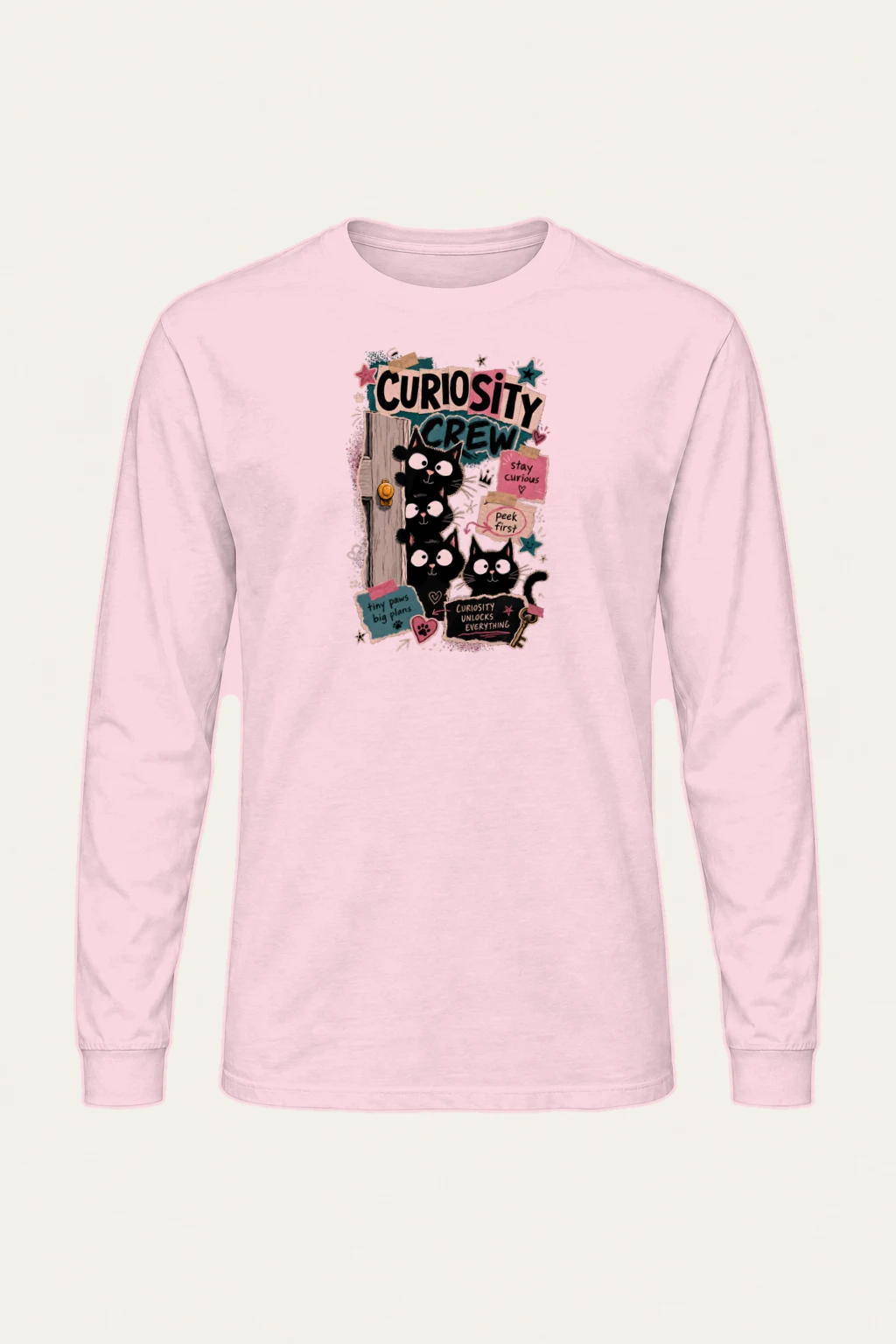 "Curiosity Crew Cats" Unisex Longsleeve T-shirt | Gildan 2400