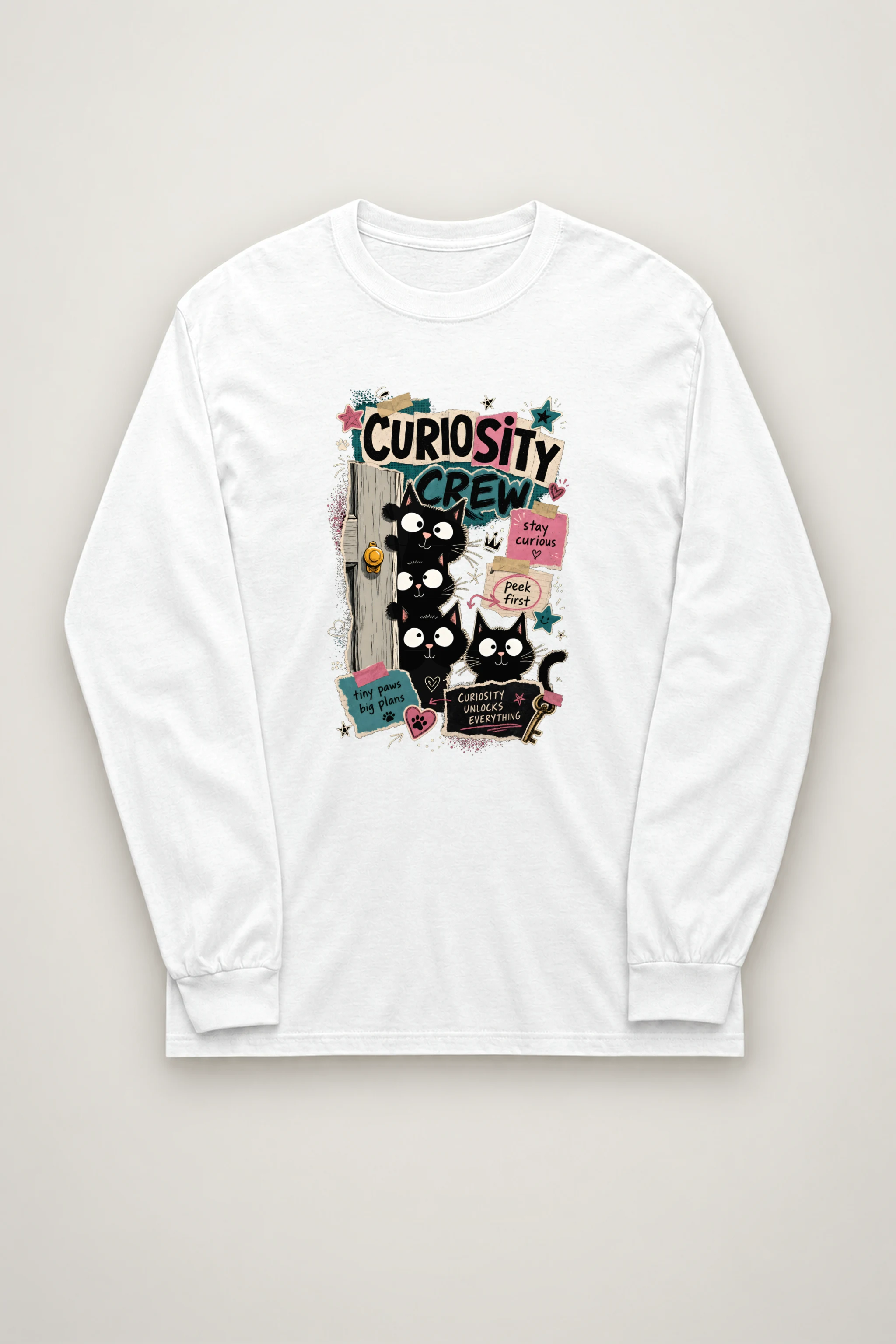 "Curiosity Crew Cats" Unisex Longsleeve T-shirt
