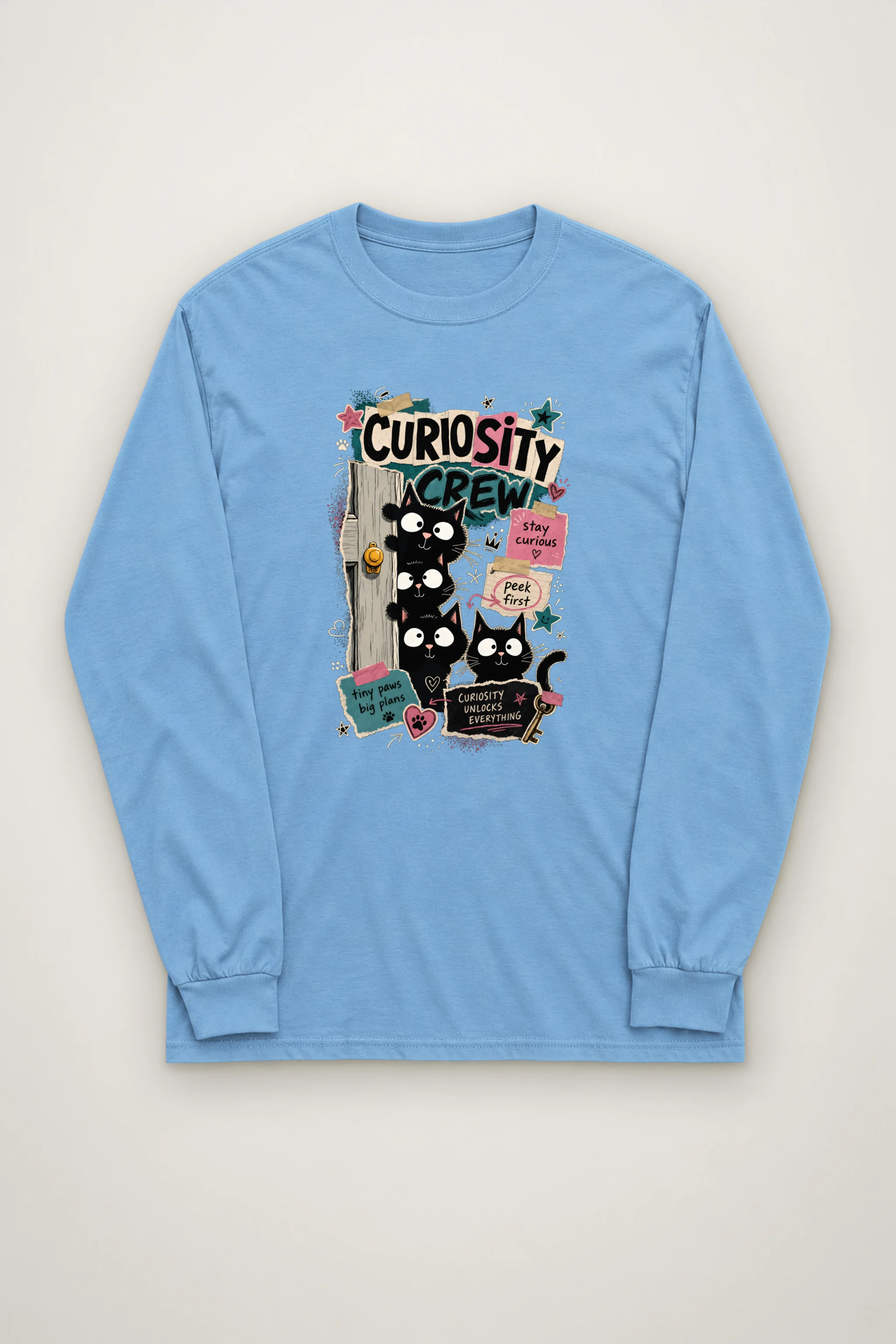 "Curiosity Crew Cats" Unisex Longsleeve T-shirt