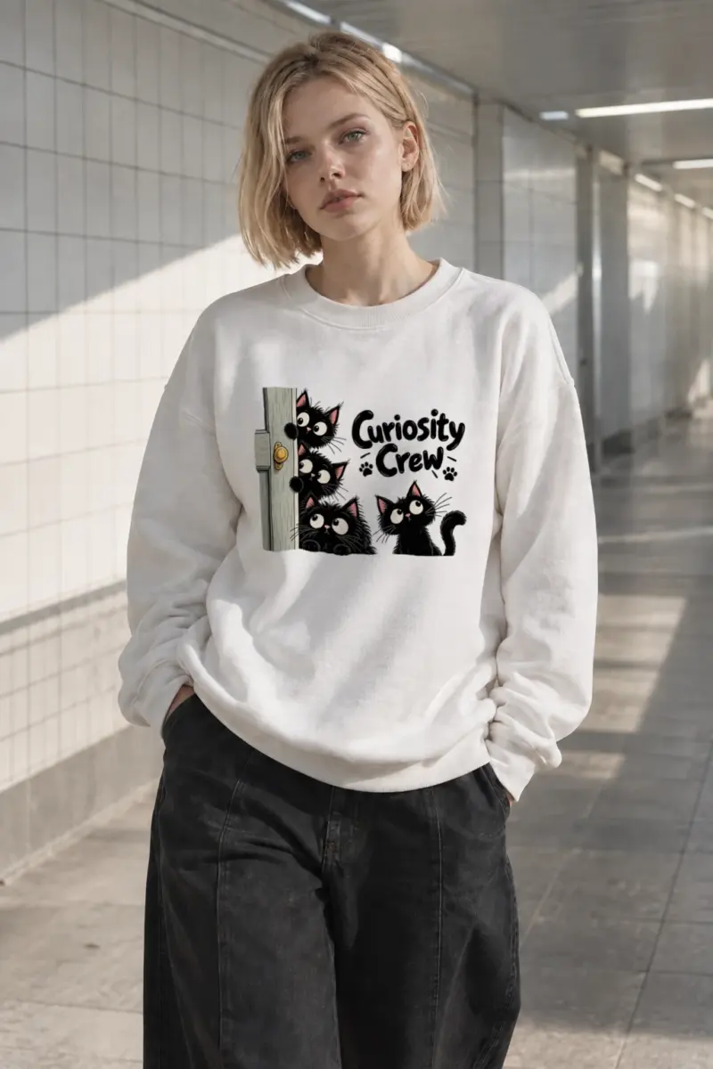 "Curiosity Crew" Heavy Blend Unisex Crewneck Sweatshirt | Gildan 18000