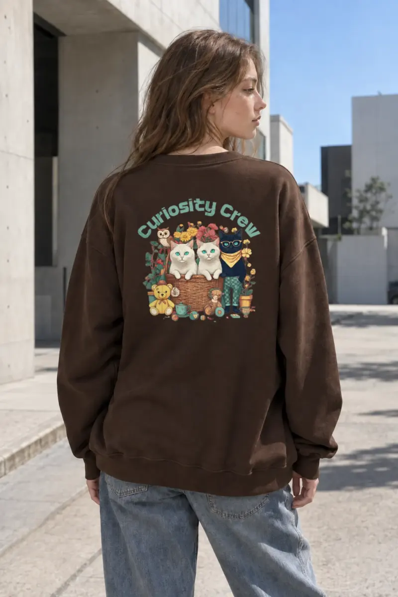 "Curiosity Crew" Heavy Blend Unisex Crewneck Sweatshirt | Gildan 18000