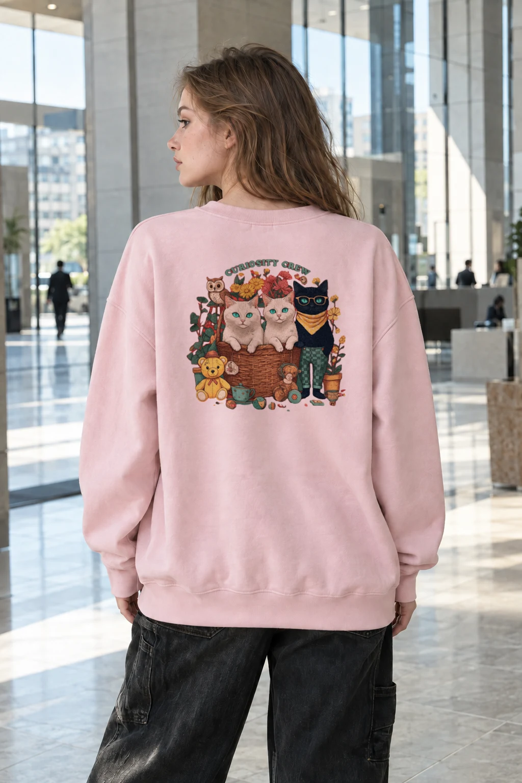 "Curiosity Crew" Heavy Blend Unisex Crewneck Sweatshirt | Gildan 18000