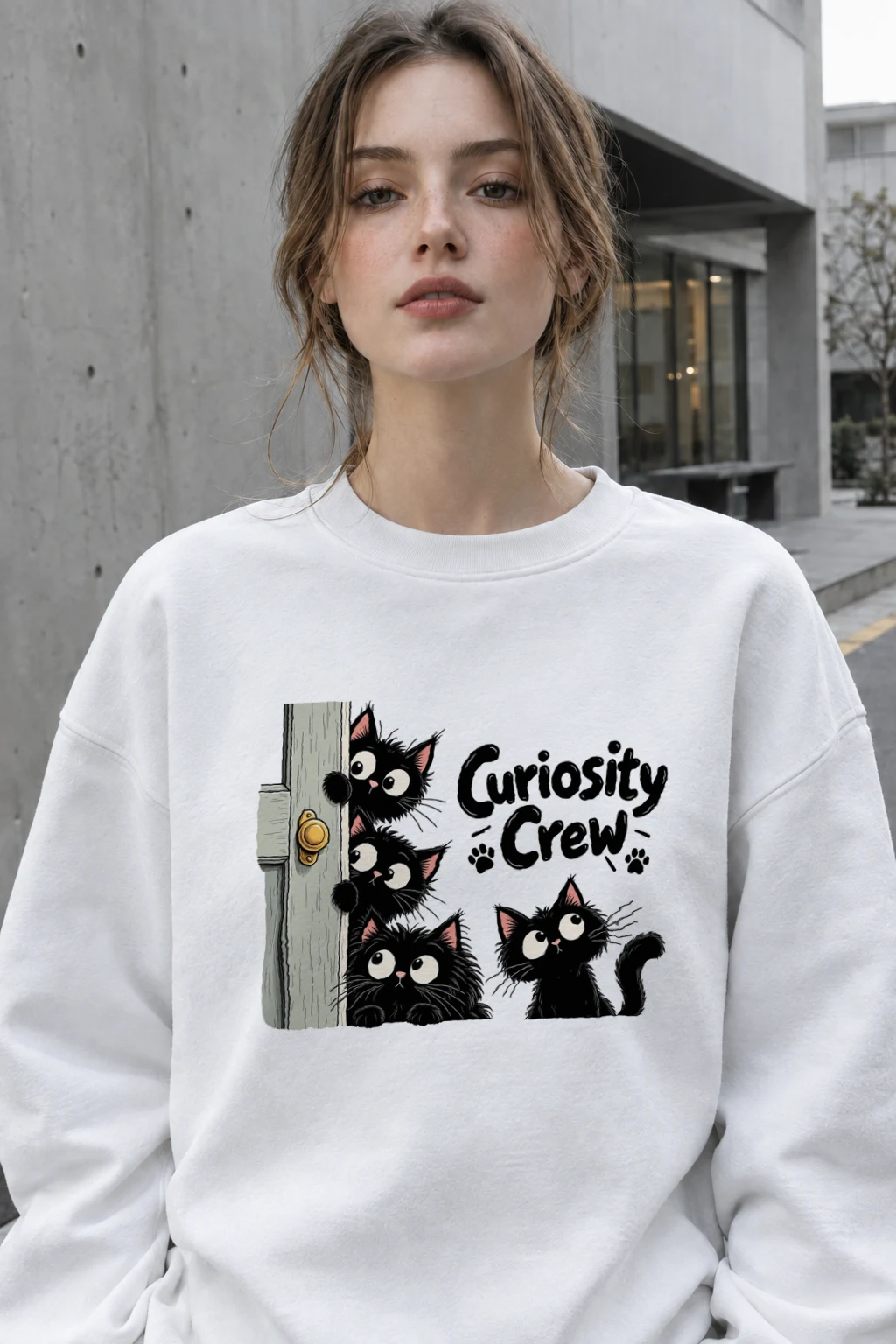 "Curiosity Crew" Heavy Blend Unisex Crewneck Sweatshirt | Gildan 18000