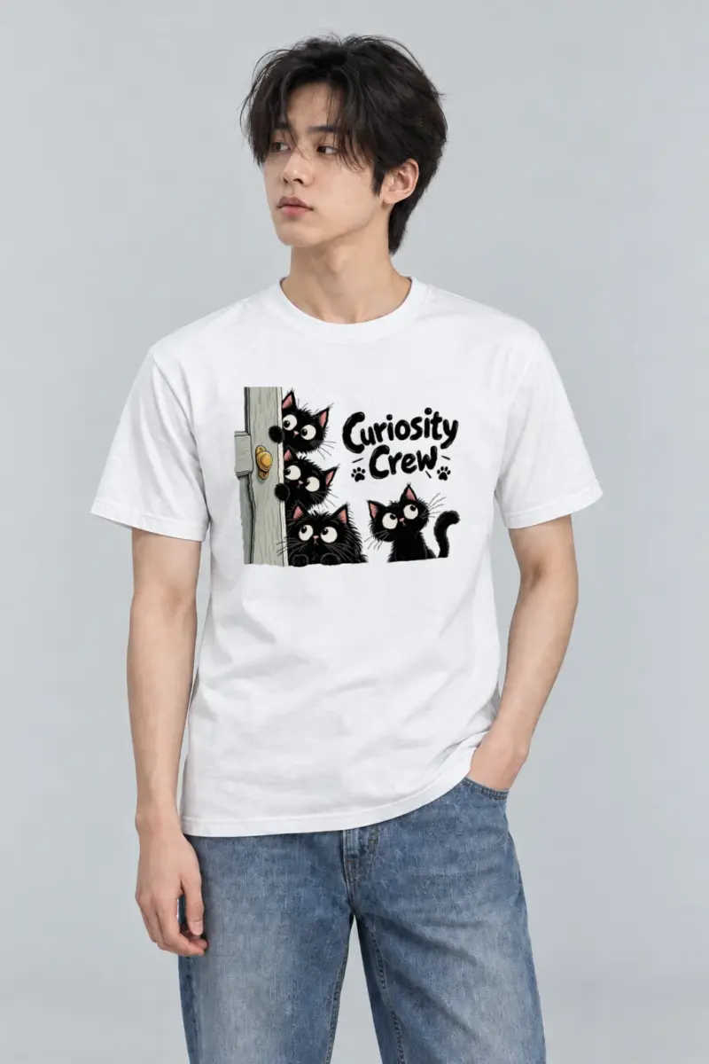 "Curiosity Crew" Heavyweight Unisex Crewneck T-shirt