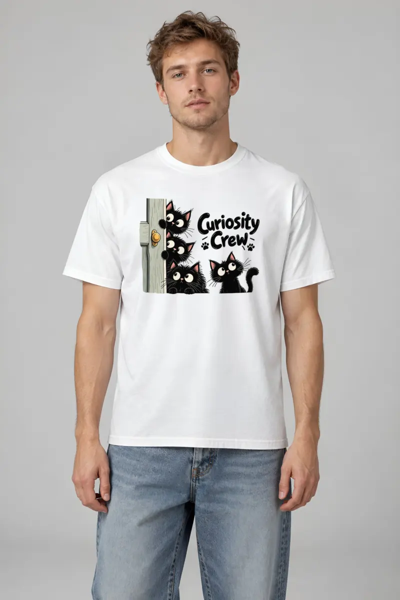 "Curiosity Crew" Heavyweight Unisex Crewneck T-shirt